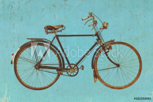 Picture of Retro styled image of a vintage bicycle